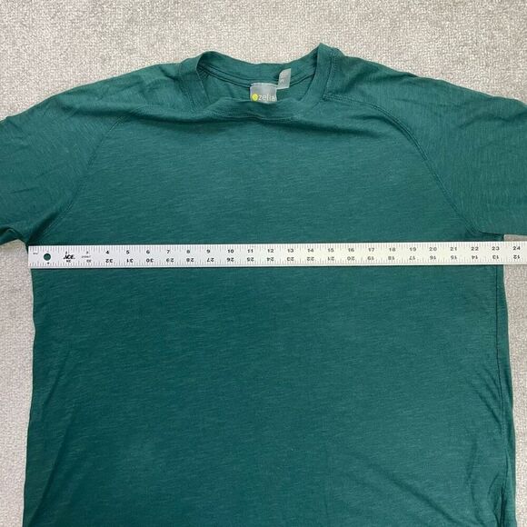 Zella Womens Crew Neck Raglan Sleeve Pullover Athletic Shirt Green Medium NWOT - Picture 5 of 6